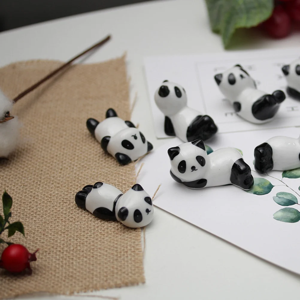 

8 Pcs Ceramic Desktop Adornment Chopsticks Stand Creative Holder Rest Cartoon Rack