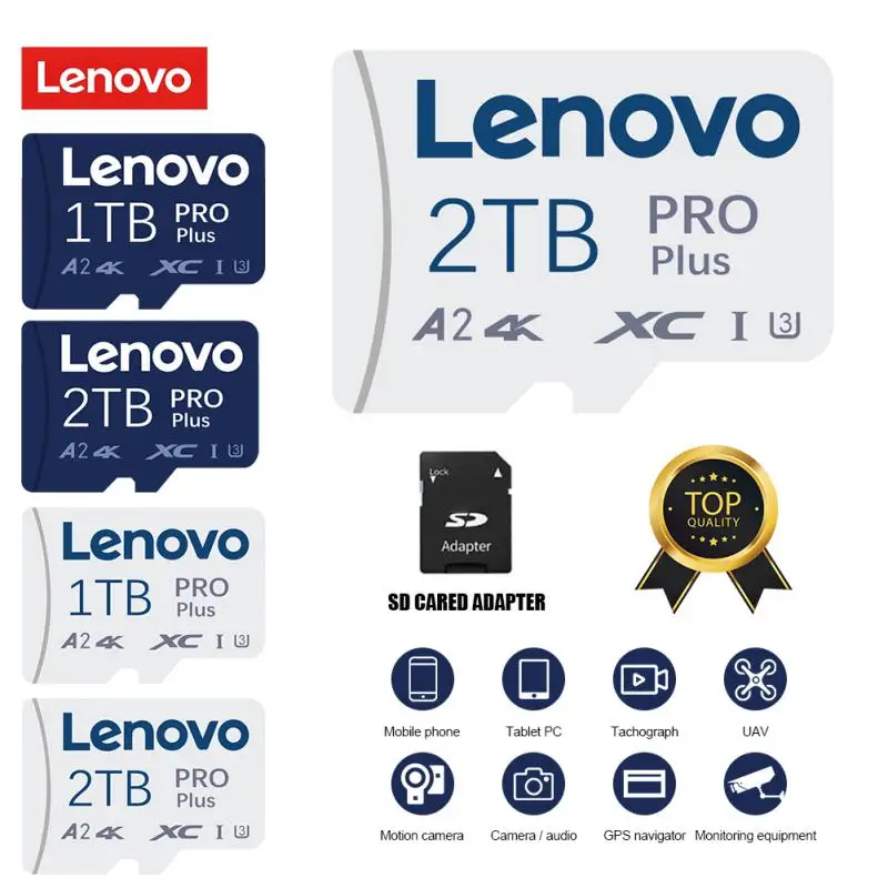 Lenovo การ์ดหน่วยความจำ2TB 128GB Class 10 V30 TF 1TB Mini SD การ์ด512GB ความเร็วสูงไมโคร TF SD การ์ด256GB สำหรับ Nintendo SWITCH