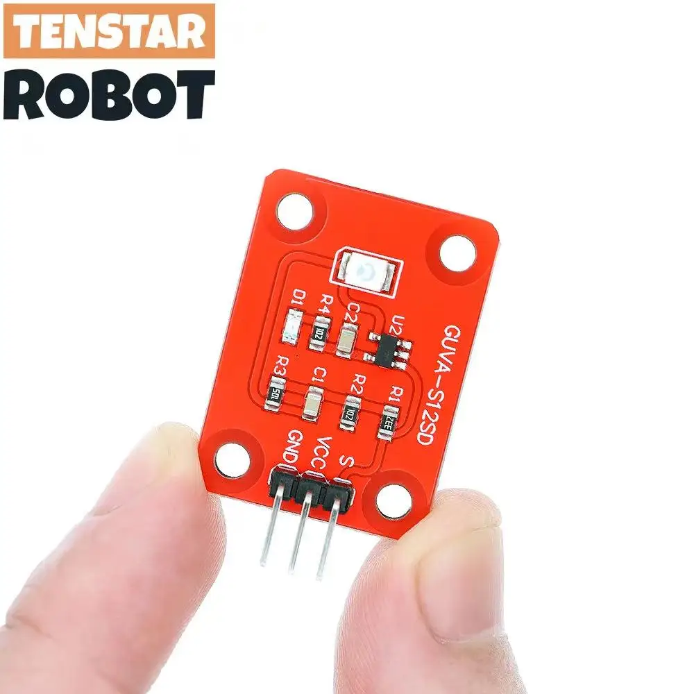 TENSTAR UV-Sensor GUVA-S12SD 240-370nm 3528 Solar-Ultraviolett-Intensitätsmodul DC 3,3-5V für Arduino / Raspberry Pi