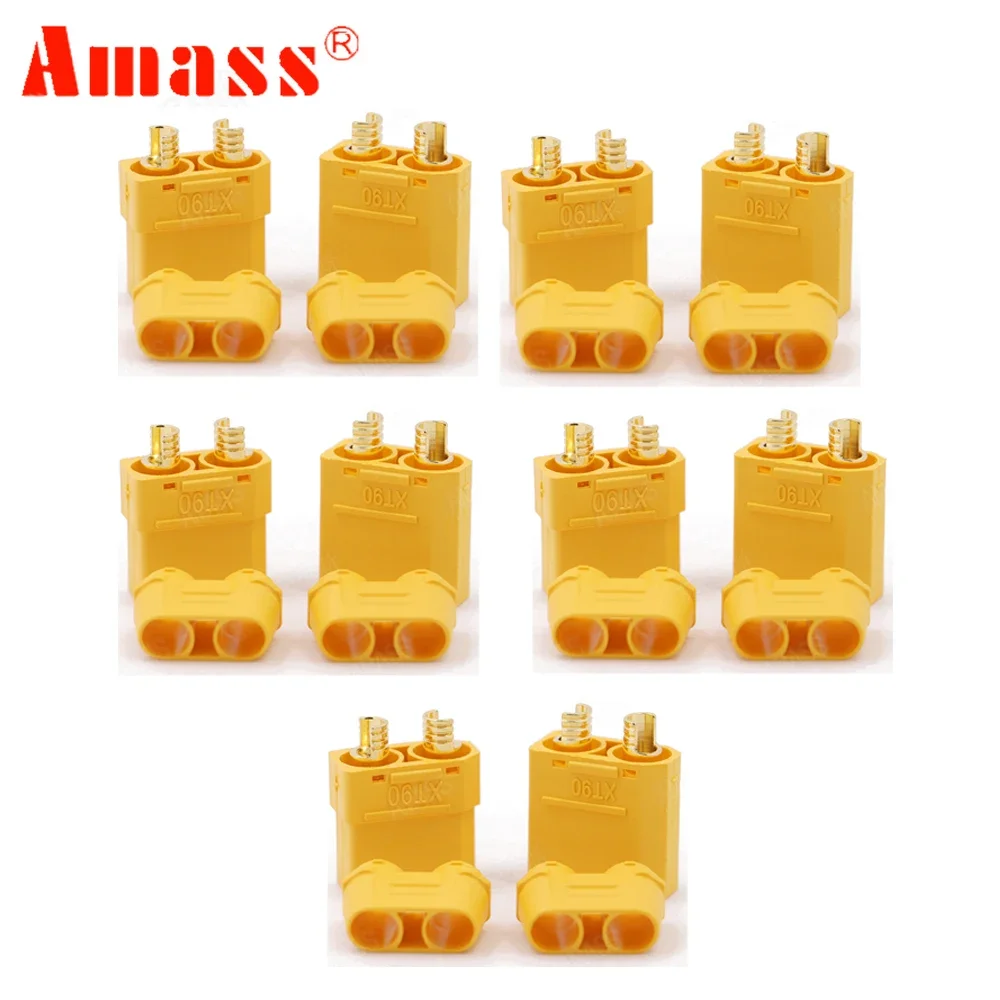 10pcs/lot Amass XT90+ Plug Connectors Male Female For RC Model Battery (5Pair)