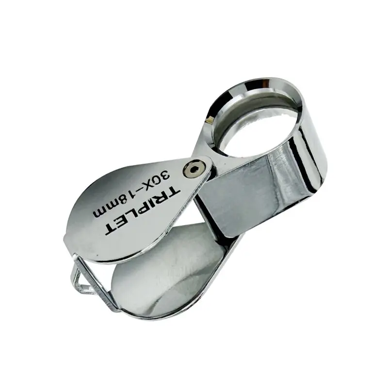 AB33-18Mm Taschenlupe Juwelier-Lupe Faltbare Lupe Triplet Juwelier-Brille Werkzeug Leselupe