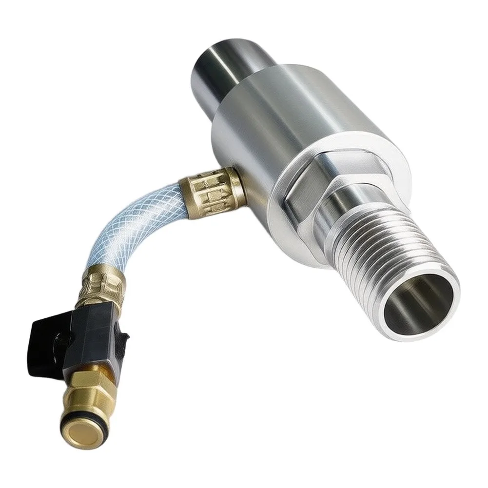 1pc 32mm Water Drill Valve Adapter 1-1/4 Female-to-male Thread Water Supply Connector Drill Bit Dust Removal Conversion Tool