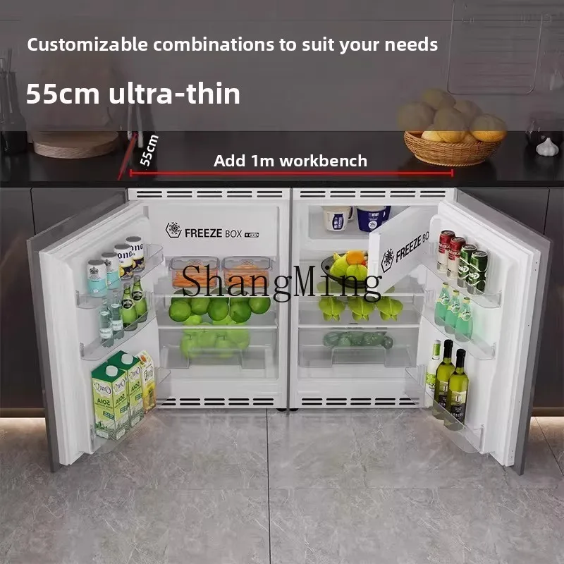 ZYY Undercounter Refrigerator Small Fully Embedded Cabinet Integrated Hidden Embedded Island Kitchen for Home Use