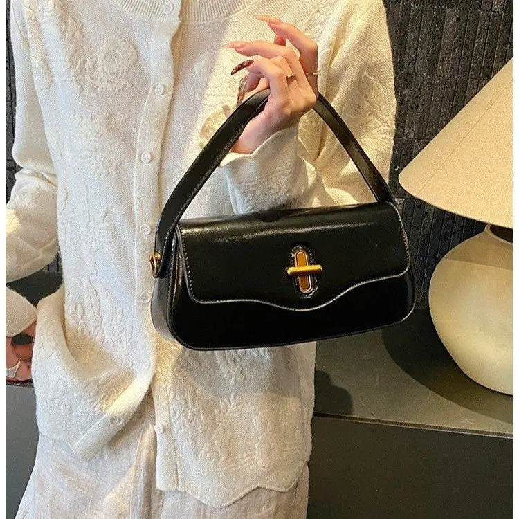 

Chic Parisian Letter Logo Diaper Bags For Women High-End Vintage Messenger Bag Simple Crossbody Bag Luxury Brand Stylish Casual