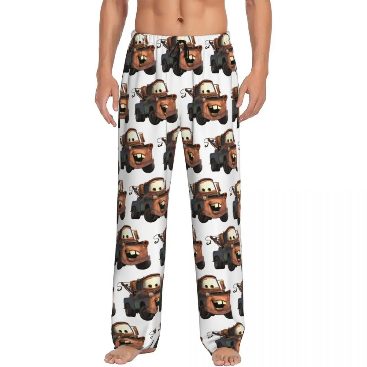 

Disney Summer Joggers Cars Lightning Mcqueen Casual pants Sleepwear Men's Elastic Waistband Sleep Lounge Bottoms With Pockets