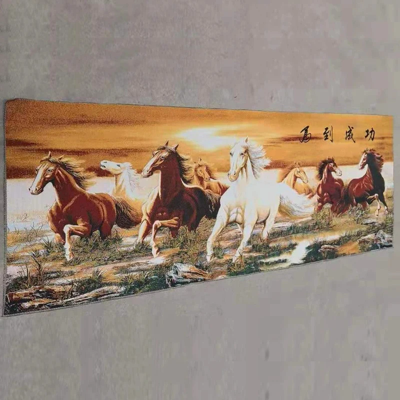 

160x60cm/ Chinese silk embroidery painting - Horses No.3