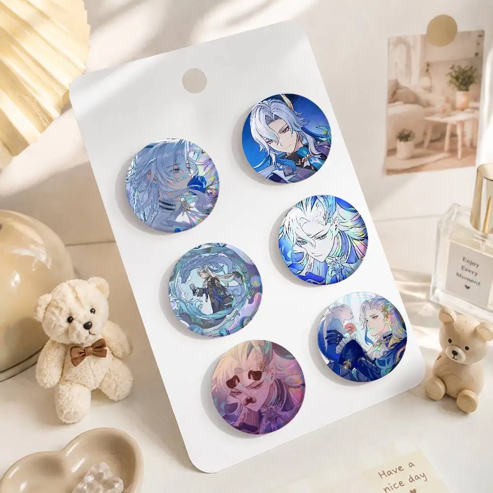 A-Genshin Impact Neuvillette Pins, Cartoon Brooches, Badge Gifts, Clothing, Backpacks, Stationery, Accessories