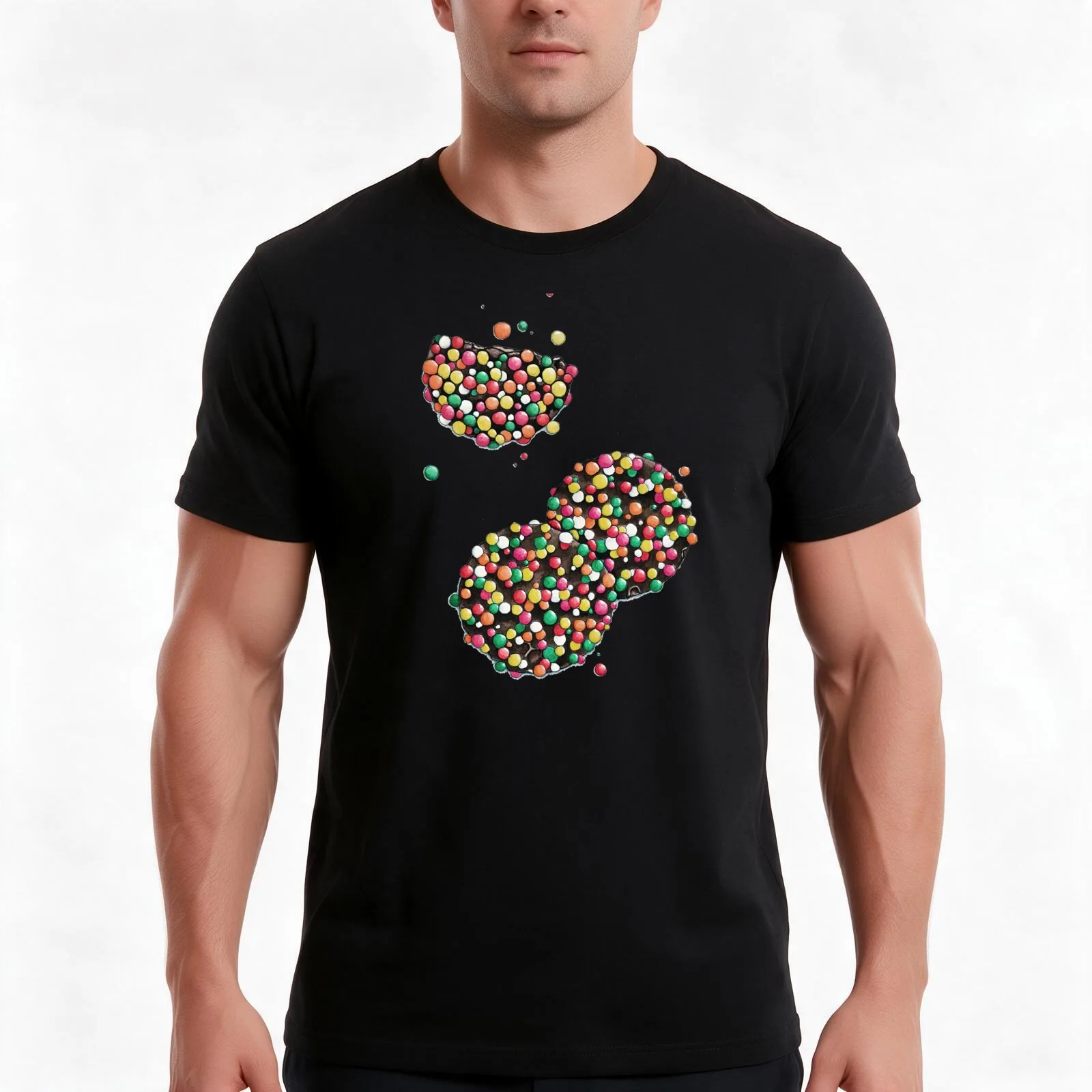 Freckles T-Shirt, Summer Casual Cotton Tee, Oversized Streetwear Tops, Vintage Graphic Print, Loose Fit Short Sleeve