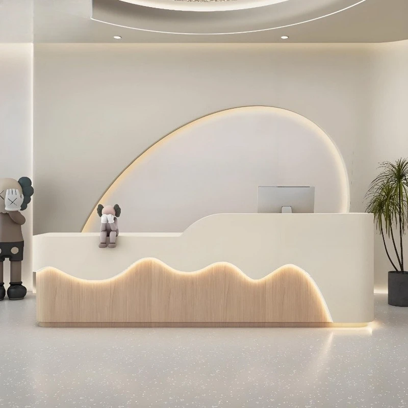 

Storage Business Reception Desk Vevor Podium Table Counter Reception Desk Pulpit Artificial Board Furniture Zum Empfang MHJDT