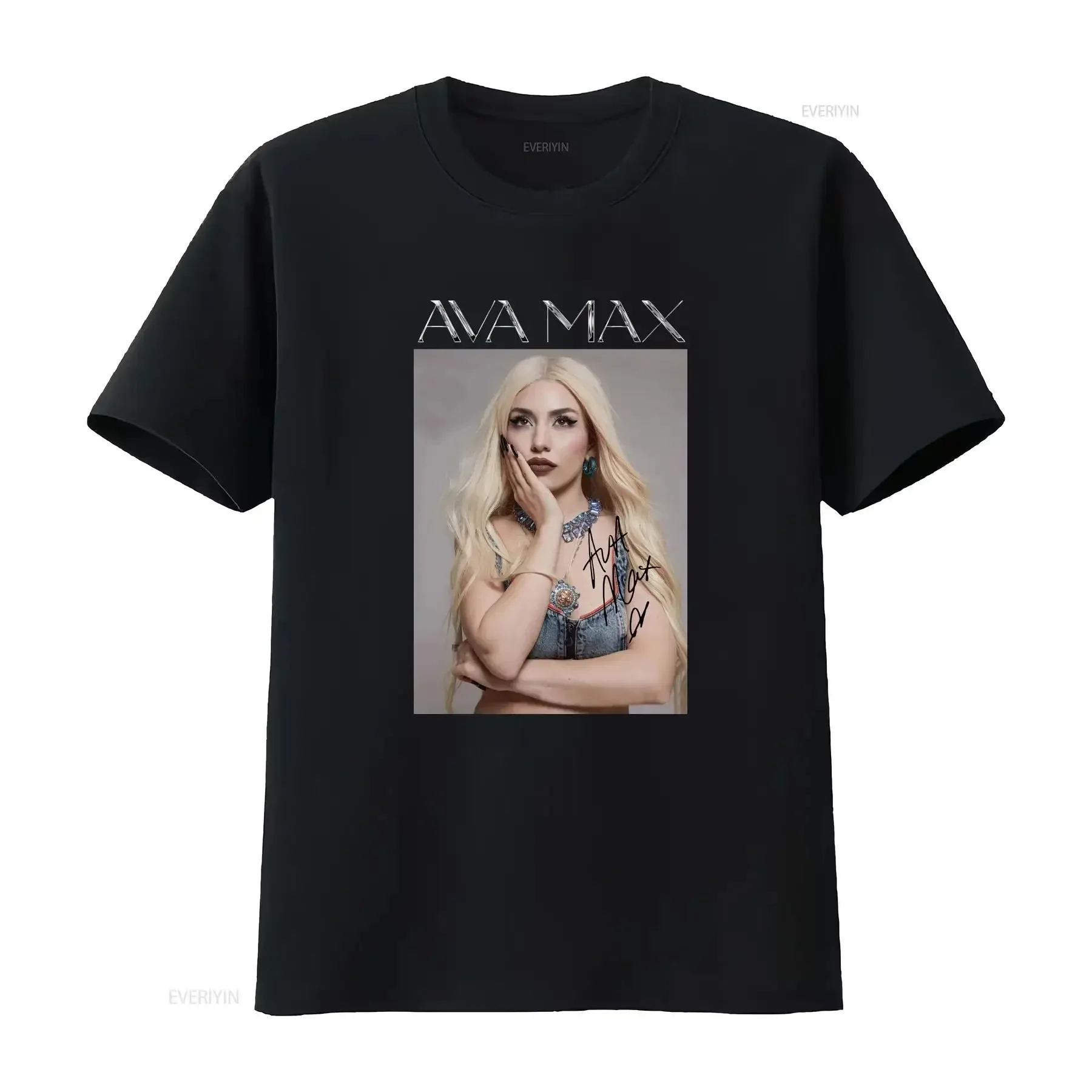 

Новая популярная футболка Ava Max для поклонников, классическая винтажная стираная футболка для повседневной носки, повседневная универсальная мягкая футболка