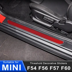 Car Door Sill Decorative Strip For MINI ONE Cooper S JCW F54 F56 F57 F60 Accessories Car Interior Modification Sticker