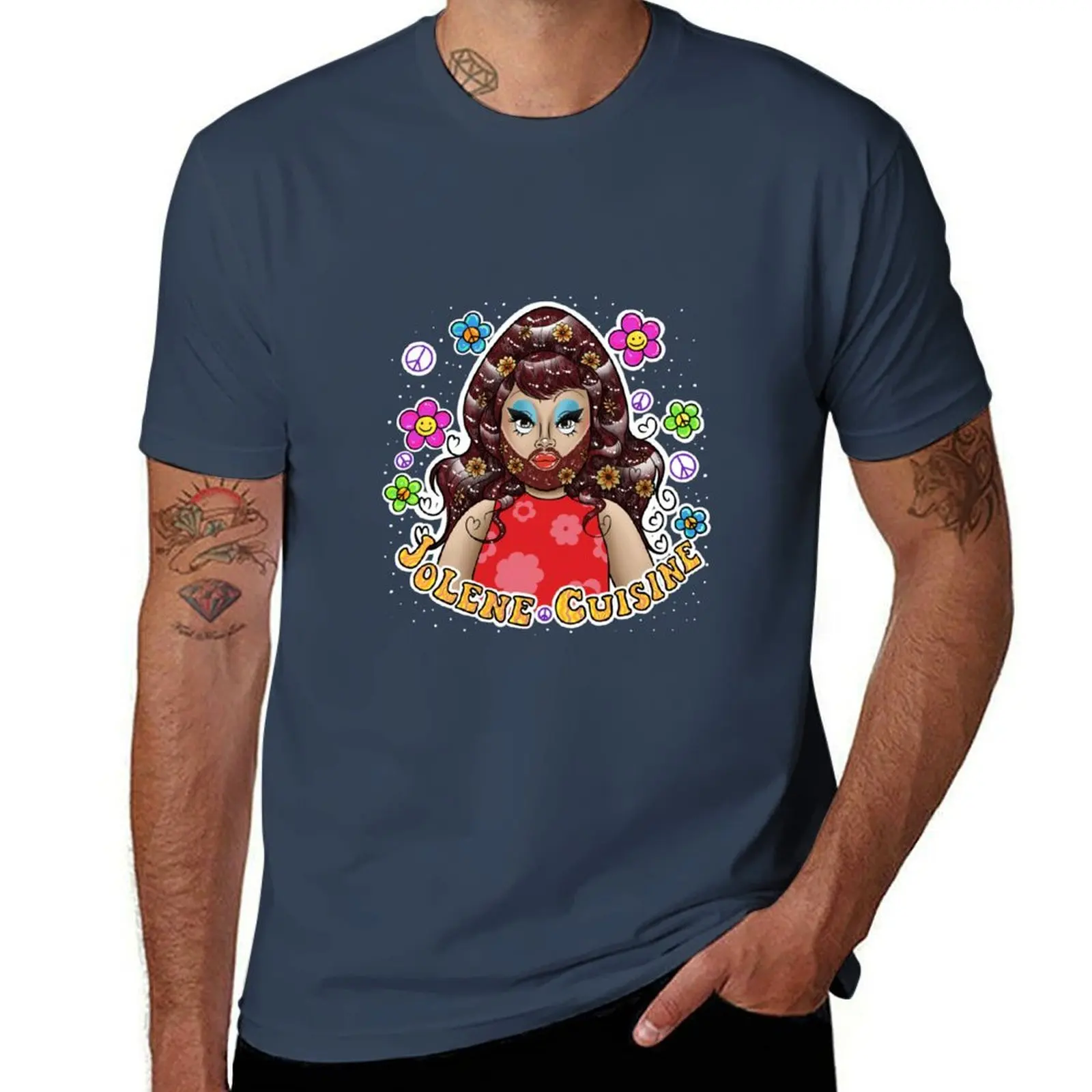 

Jolene Cuisine - Flower Power! T-Shirt croswit shirt man graphic tee shirt custom shirt Men's t-shirts