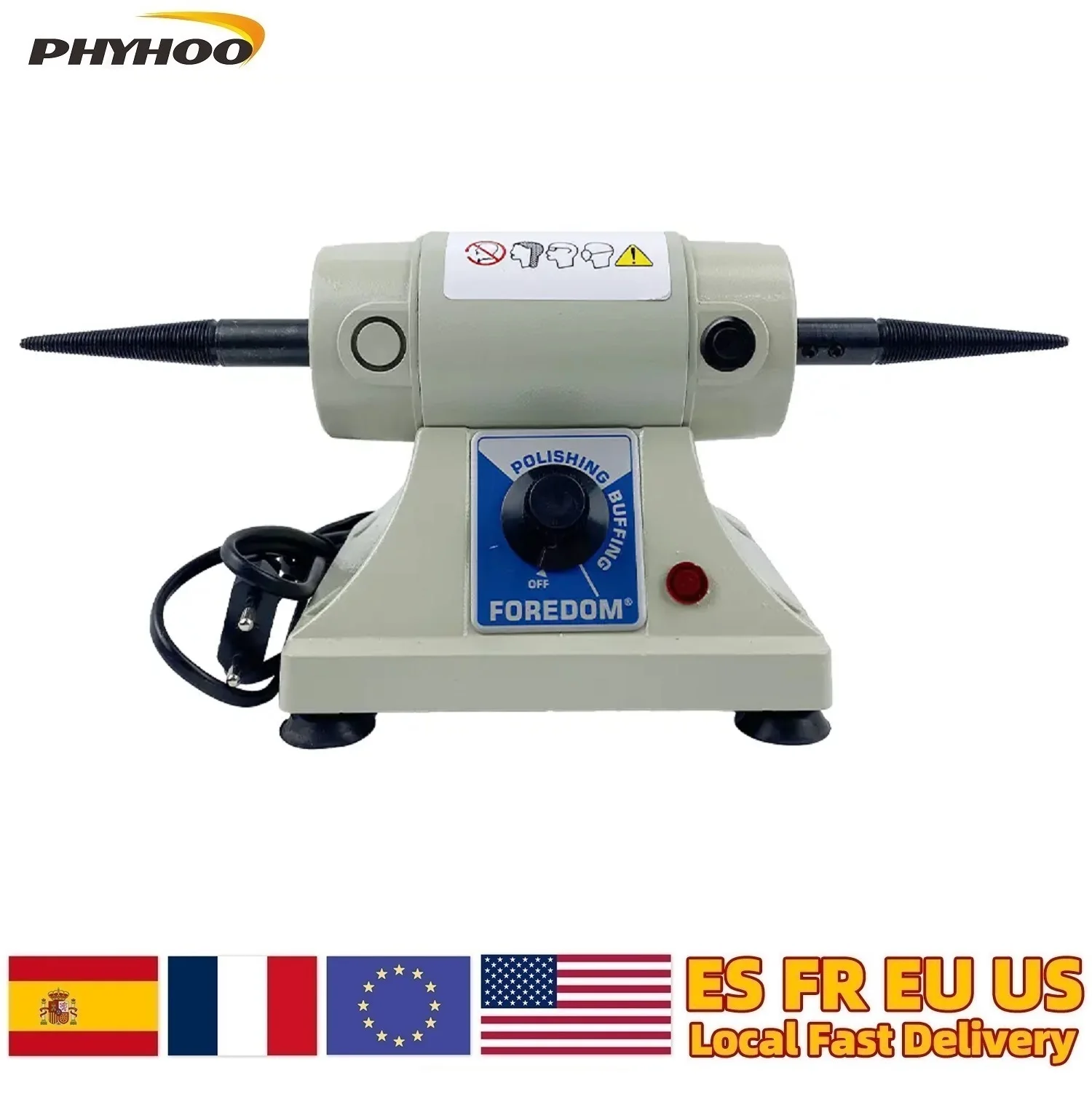 

DM-3 Bench Lathe Jewelry Polishing Machine Adjustable Speed Grinder for Metal Jade DIY Craft Double Head 110V/220V