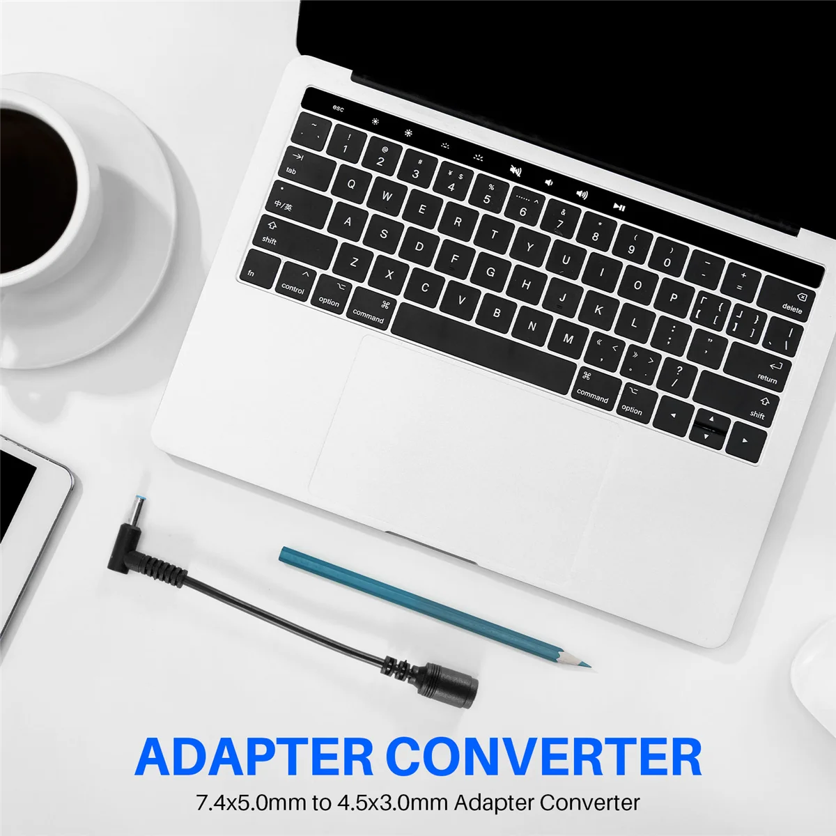 Adapter Voeding 7.4x5.0mm naar 4.5x3.0mm Tip Connector Converter voor HP Stream Spectre Pavilion Envy Elitebook Split Chromebo