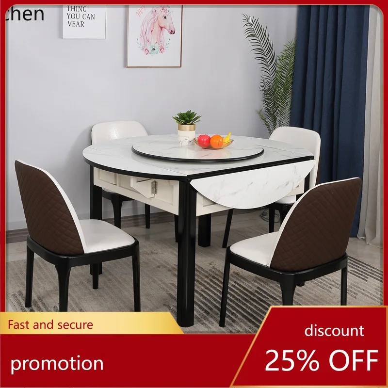 ZML Mahjong Machine Fully Automatic Round Table Folding with Chairs Integrated Electric Solid Wood Mahjong Table