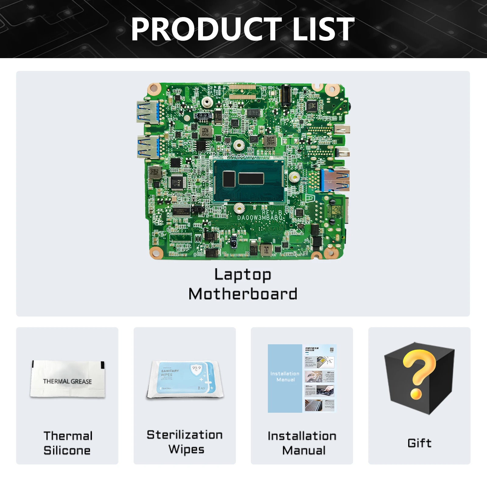 AKWMY CN60 Mainboard For ASUS Chromebox CN60 DA0W1BMBAA0 Laptop Motherboard With CPU 2955U I3-4010U