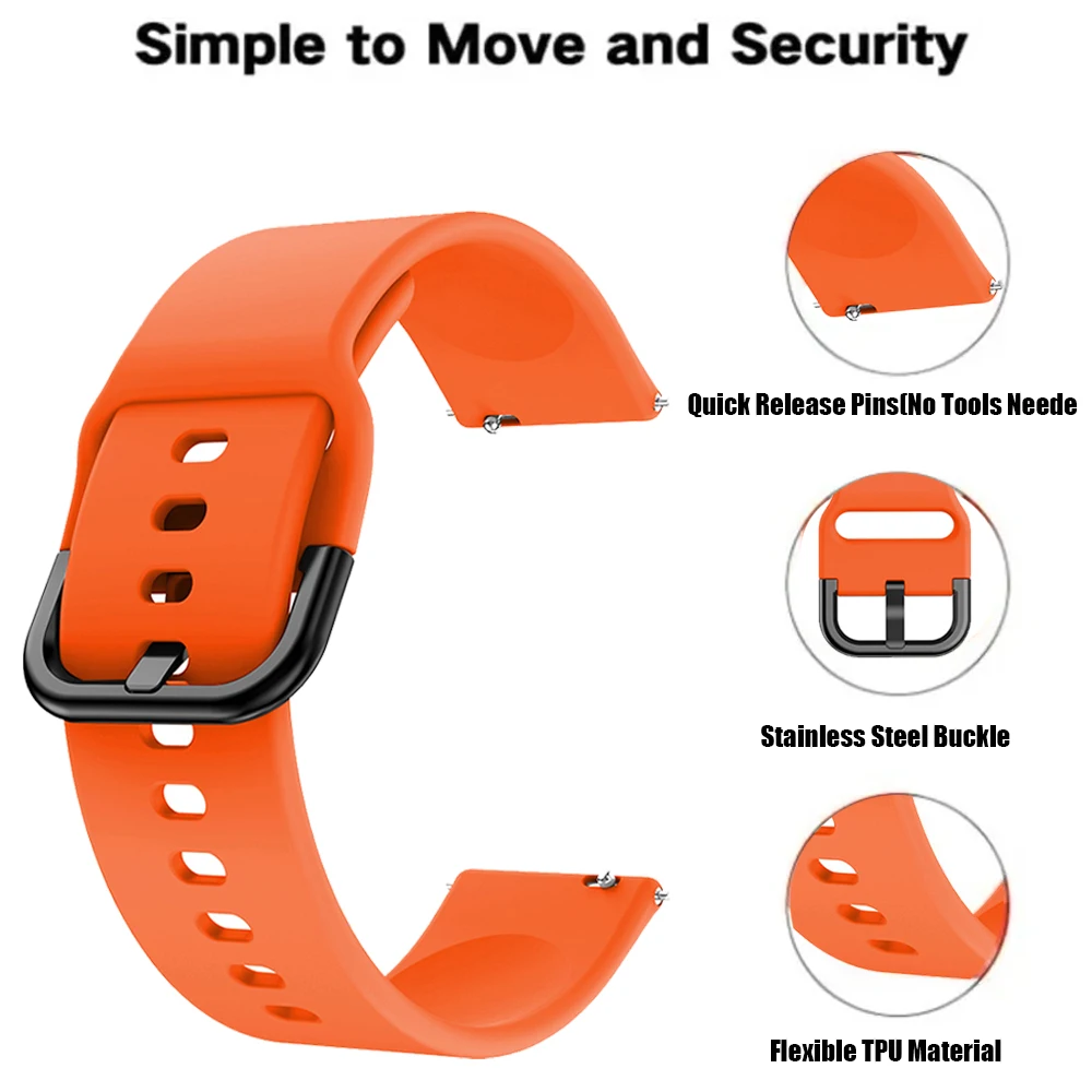 20 Ремешок 22 мм для Huawei Watch GT 5 GT4 GT3 GT2 Gt2 Pro 42 46 мм WATCH4 Pro Силиконовый ремешок HONOR Watch 4 Pro GS ES Magic Ремешок для часов