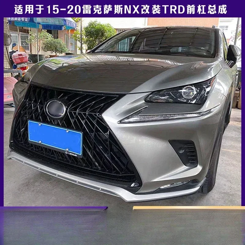Suitable For 15-20 Lexus NX200 300 Modified TRD Medium Net Front Bar Sports Front Shovel Old And New Surround
