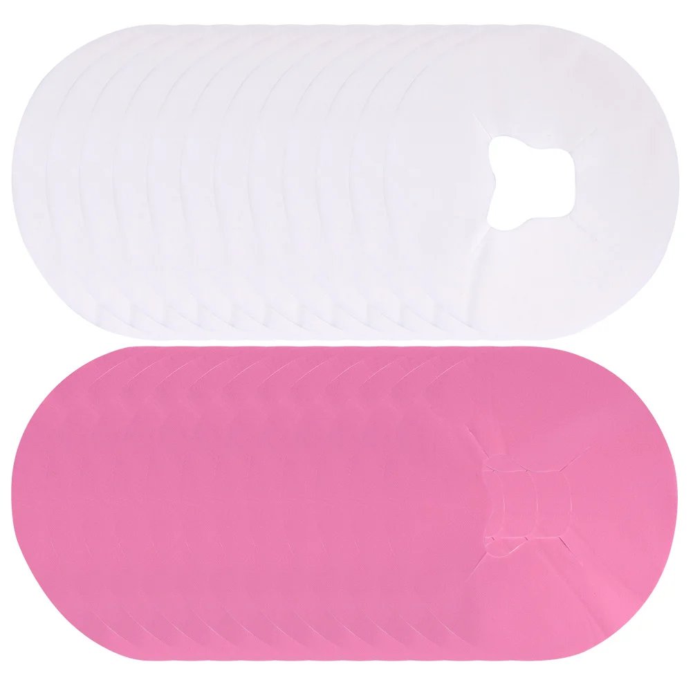 200 Pcs Pink Towels Disposable Tummy Pillow Face Breathing Pad Massage Bed Hole Cover Cradle Covers