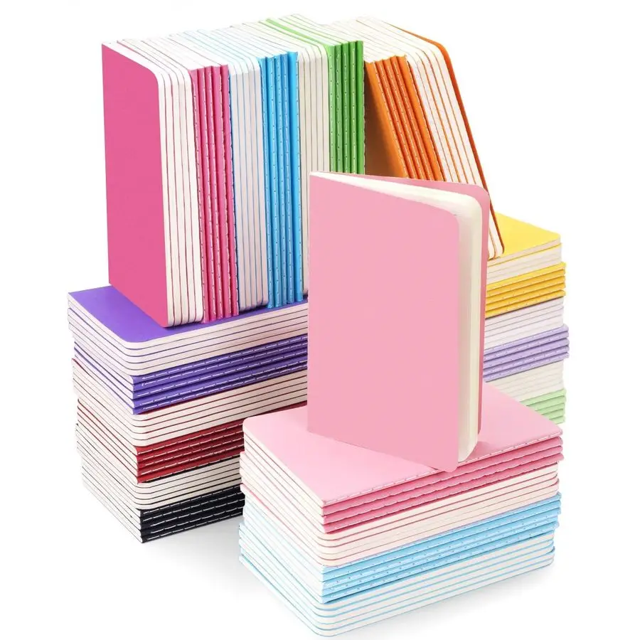 

Набор мини-блокнотов с цветными обложками, 120 штук, для детей, школьников, студентов, оптом, в подарок