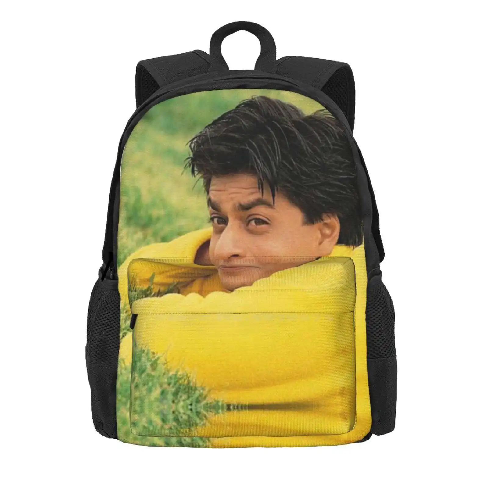 Shahrukh Khan School Storage Bag Student's Backpack Shahrukh Khan Actor Movie Legend 80s Vintage Artis The Film Bollywood India