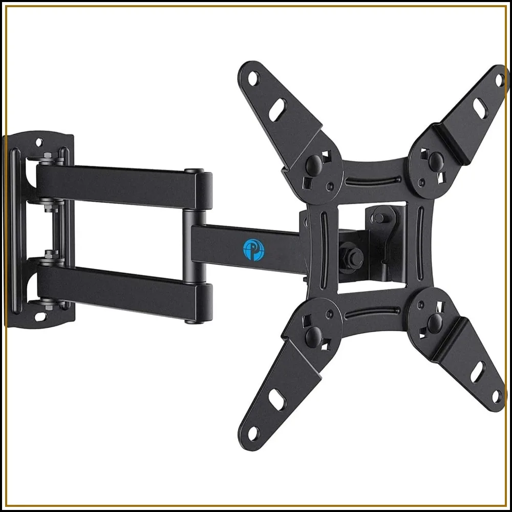 Full Motion TV Wall Mount for 13-43 Inch TVs, Max VESA 200x200mm, Holds 44lbs, Swivel Tilt Extension