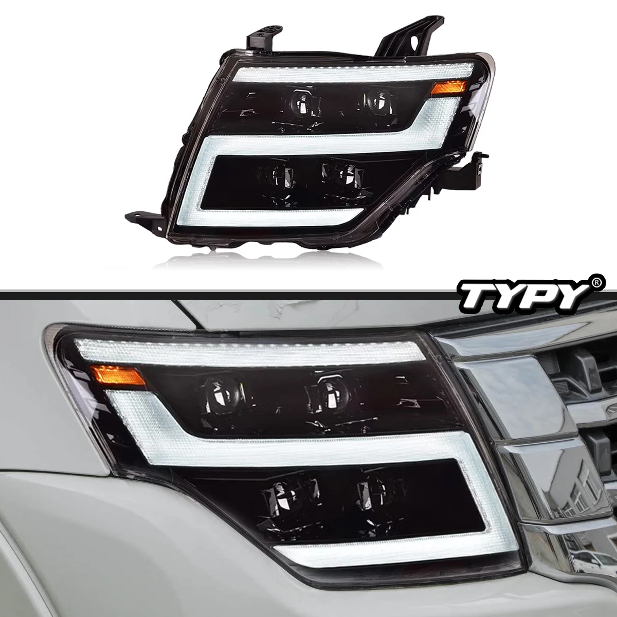 

TYPY New LED Head Lamp Upgrade Modified For Pajero V93 V97 Headlight 2005-2021 Dynamic Signal Head Lamp Auto Accessories