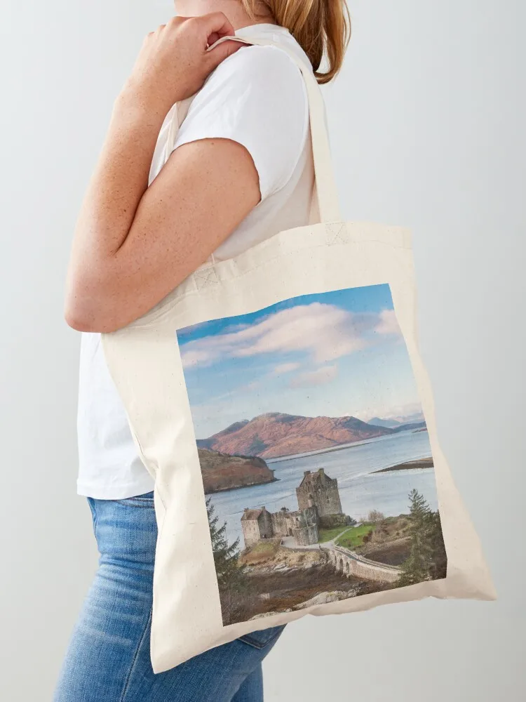 Eilean Donan Castle Tote Bag shopping bag logo tote bags aesthetic Canvas Tote Bag