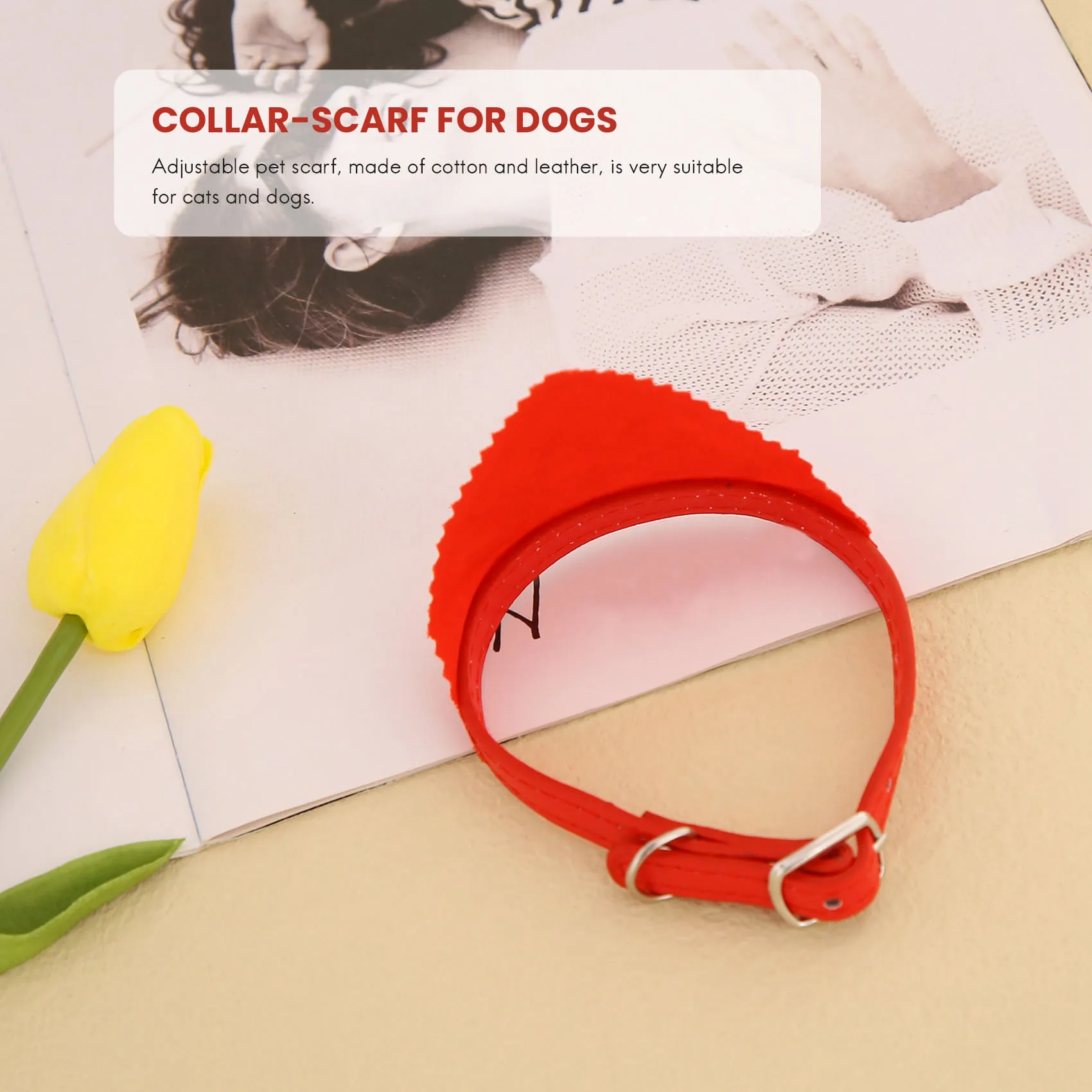 KSOL Adjustable Pet Dog Cat Bandana Scarf Collar Small Size Red