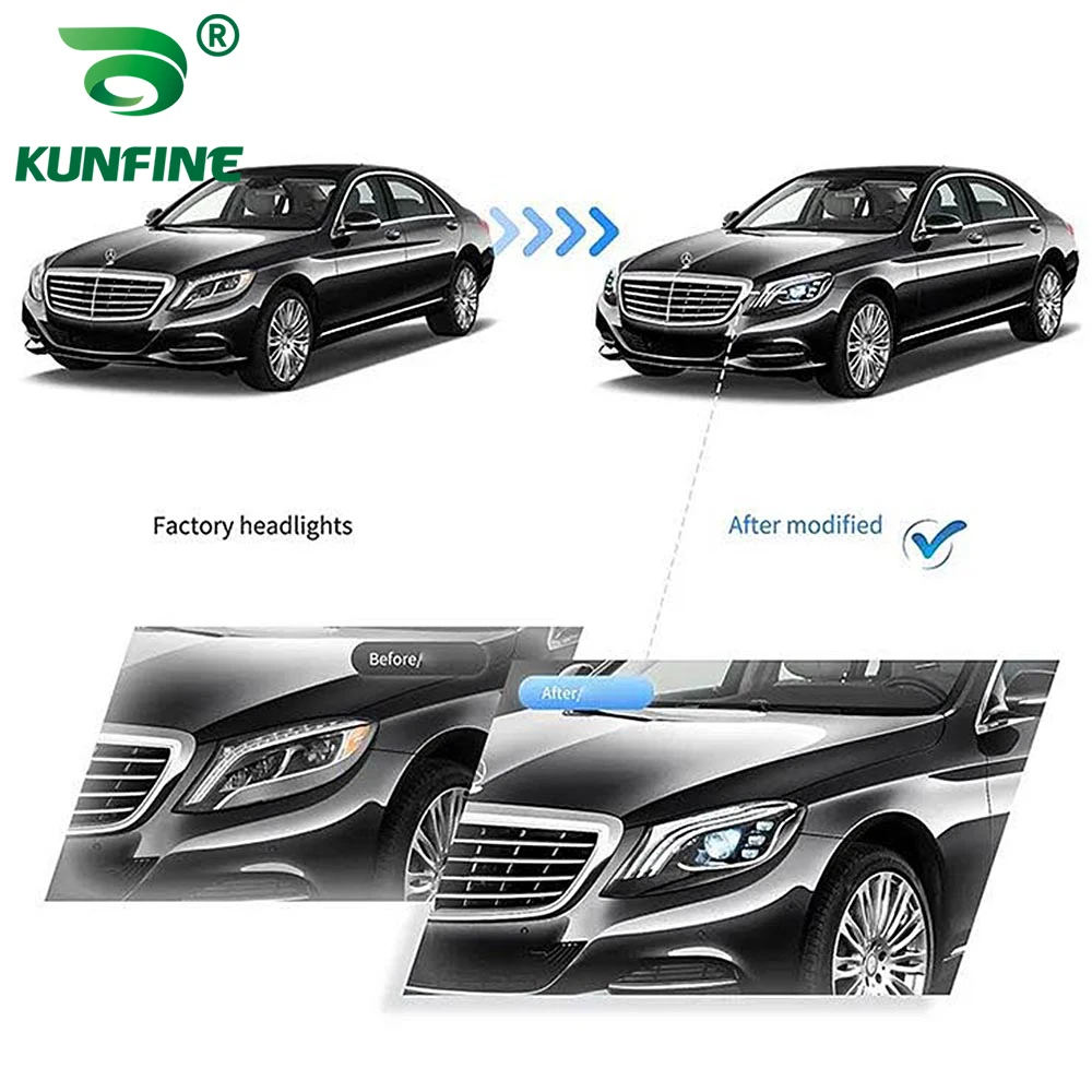 2x Car Headlight Assembly For Benz S-Class W222 2014-2017 LED Dynamic Turning Signals Plug and Play Head Lamp DRL Headlights