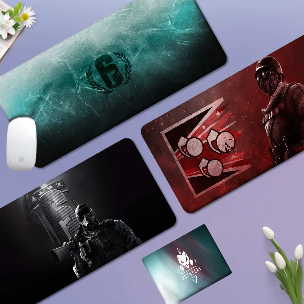 

R-Rainbow Six Siege Mousepad Boy Pad Laptop Gaming Mice Mousepad Size for Game Keyboard Pad for Gamer