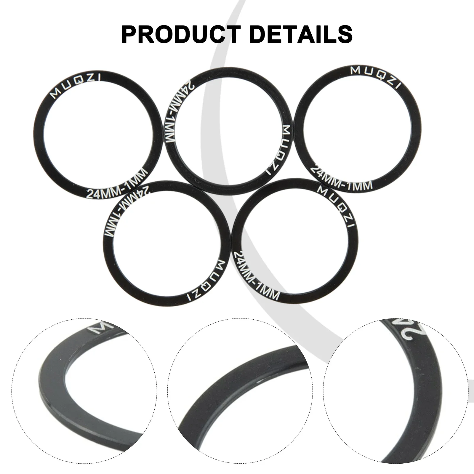 Bike Bicycle Bottom Bracket Crankset Washer Set 5pcs Aluminum Alloy 24/29/30mm Long lasting for BB86/91/92/BB30