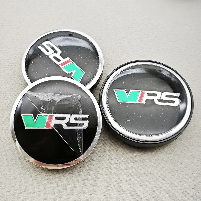 4 Stück 56mm 60mm Logo VRS Emblem Felgenabdeckungen Radnabenkappen für Octavia Fabia Kamiq Kapoq Kodiaq Rapid SCALA – Detail 6