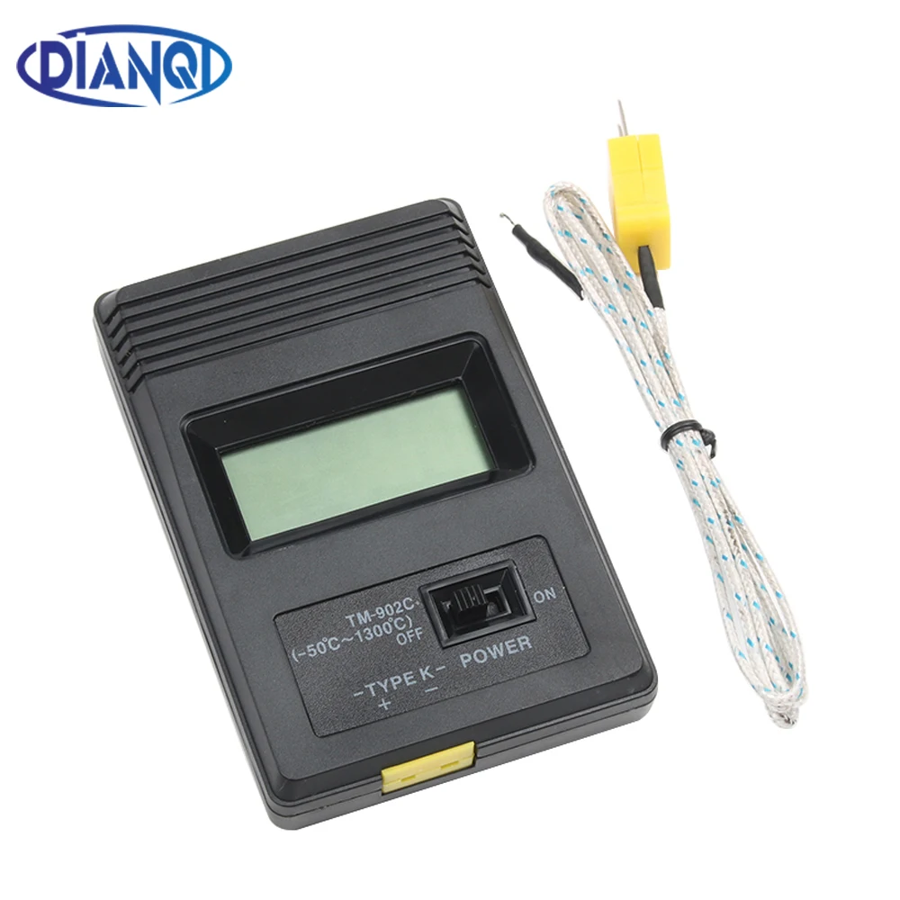 tm-902c temperature meter tm902c digital Thermometer + Thermocouple Probe + Thermocouple Needle Probe Display Range 0-1300degree