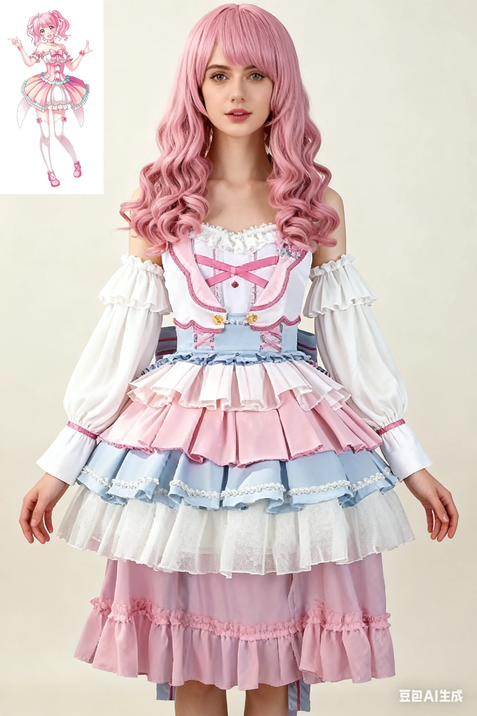 

BanG Dream! Maruyama Aya Cosplay Costume Lolita Dress Lovely Bang Dream Cosplay Animation Costume Secondary Game Lolita Dress
