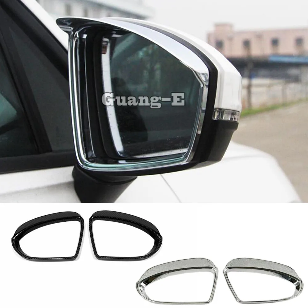 For Volkswagen Touran L 2016 2017 2018 2019 2020 Rear Rearview Side Glass Mirror Trim Frame Rain Shield Sun Visor Shade Eyebrow