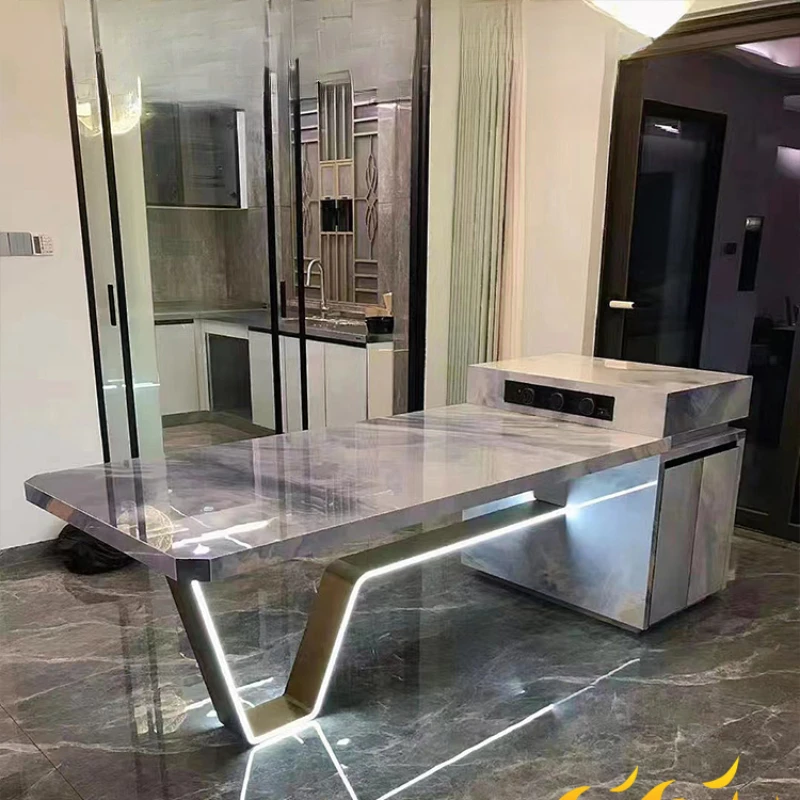 

2023 New High end Table, Kitchen, Household Scalable Luxury Mobile Cooking Table