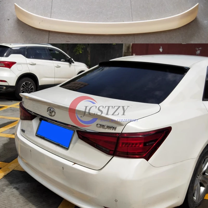 For Crown 14th  2014-2018 Toyota Crown ROOF Spoiler ABS plastic Material Car Rear Wing Color Rear Spoiler