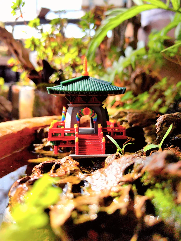 Imagem -02 - Modelo de Construção Chinesa Antiga de Paisagem Chinesa Multi-pagode Ornamentos Pedra Rockery Aquário Aquário Jardim Bonsai Estudo