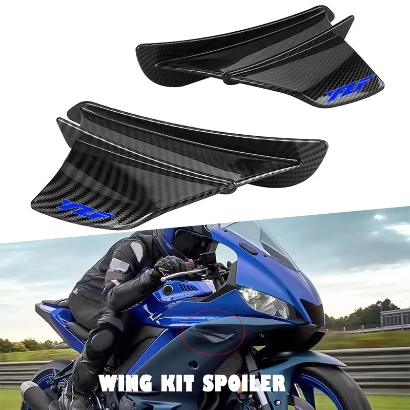 For YAMAHA YZF R1 R3 R6 R7 R15 R25 R125 R1M YZFR1 YZFR3 YZFR6 YZFR7 Motorcycle Spoiler Wing Aerodynamic Winglet Accessories