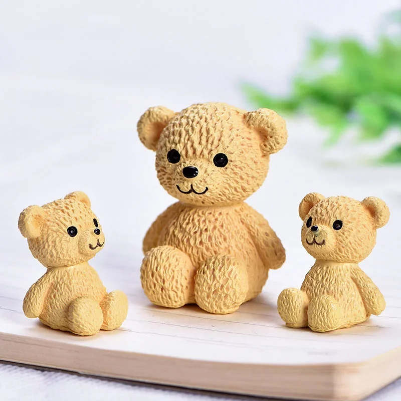 

Colorful Simulation Plush Bear Doll DIY Birthday Cake Dessert Decor Topper Children's Day Valentine's Creativity Love Gift Flag