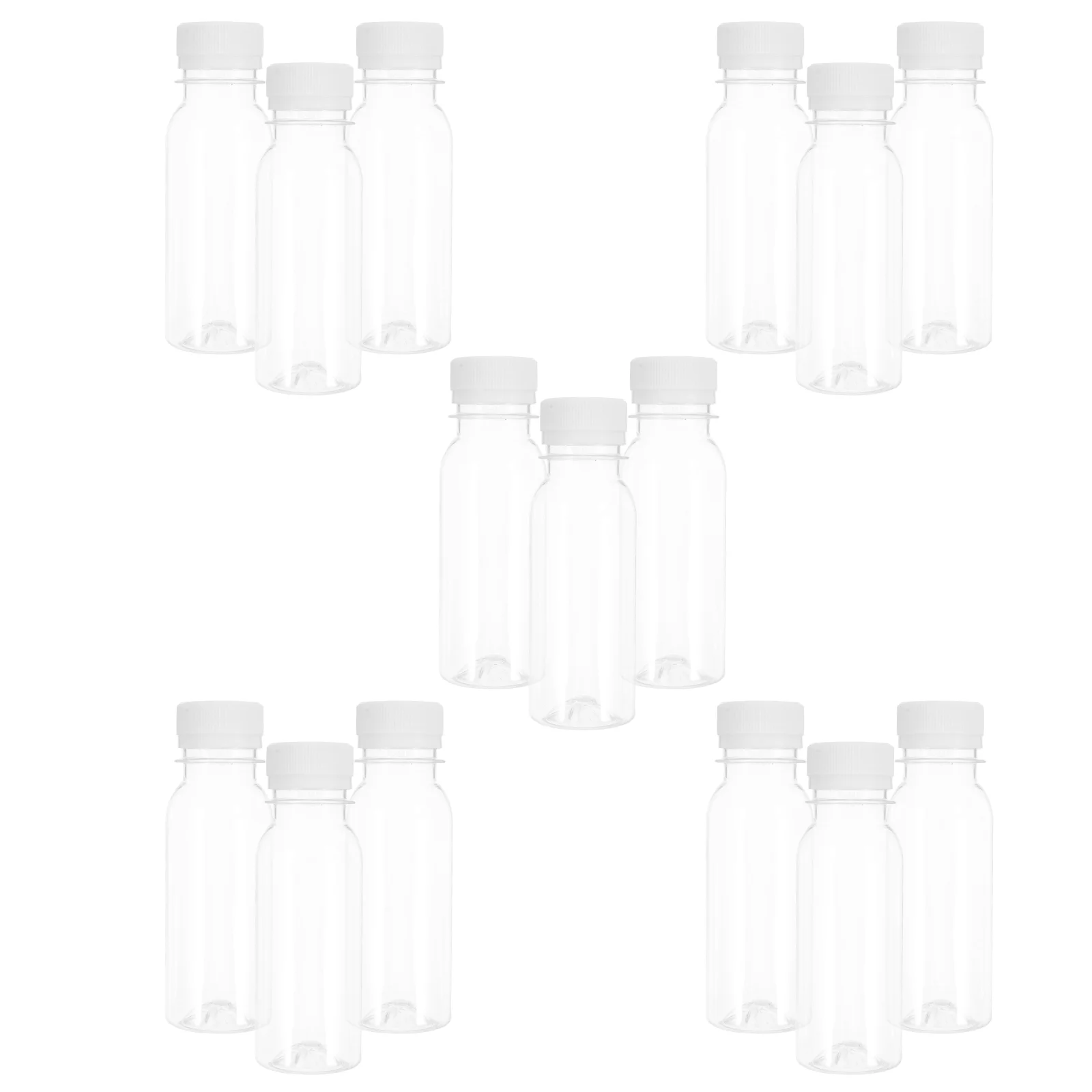 15 Pcs Juice Milk Bottle Collapsible Water Bottles Transparent Coffee Storage Sample