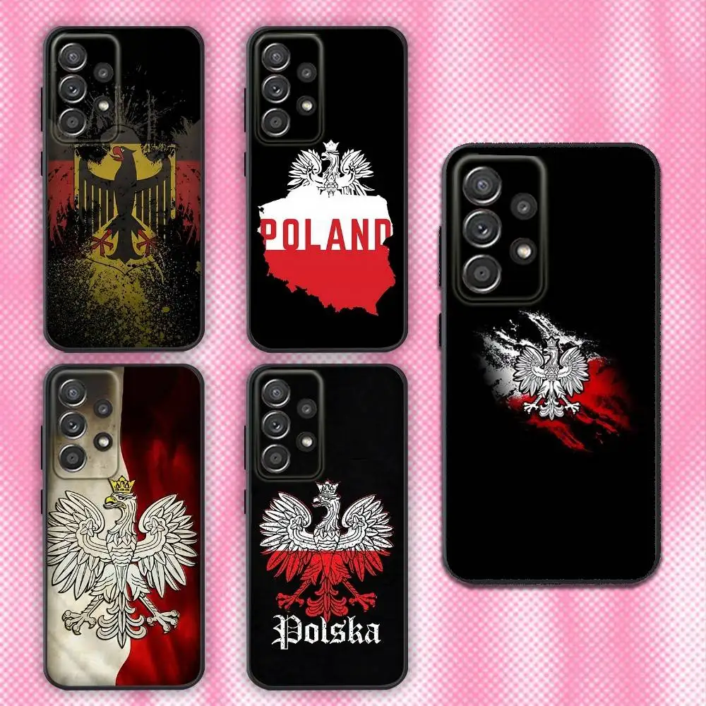 

Poland Flag Phone Case For Samsung Galaxy A13,A21s,A22,A31,A32,A52,A53,A71,A80,Soft Black Shell