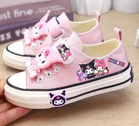 

New Sanrio cartoon girls student Kuromi Canvas Shoes girls shoes gift