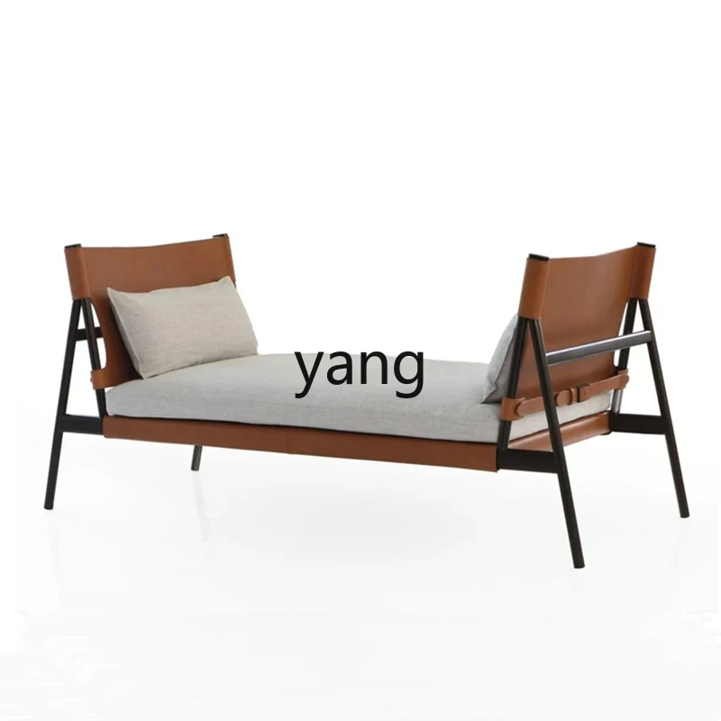 مقعد أريكة غرفة المعيشة من Lmm، مقعد تغيير الأحذية، مقعد من الجلد لغرفة النوم بجانب السرير #2