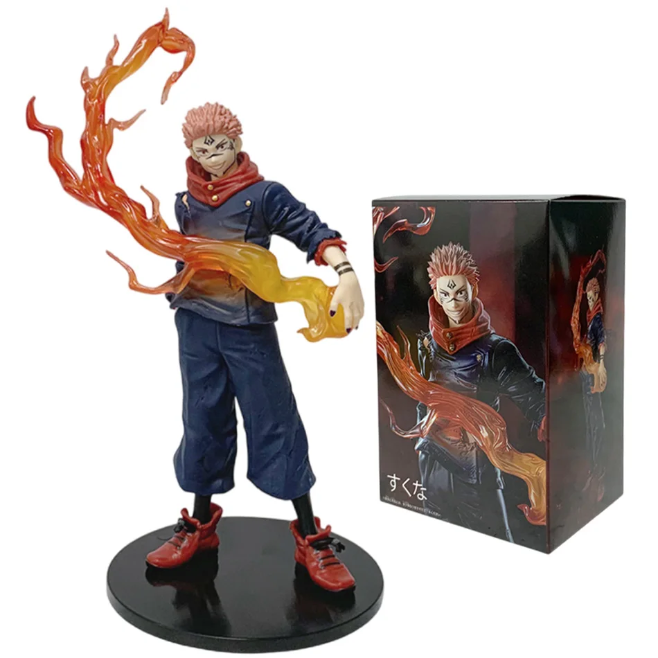 Anime 21cm Jujutsu Kaisen figura Itadori Yuji figura de acción modelo muñeca de PVC juguete colección circundante accesorios de escritorio regalo
