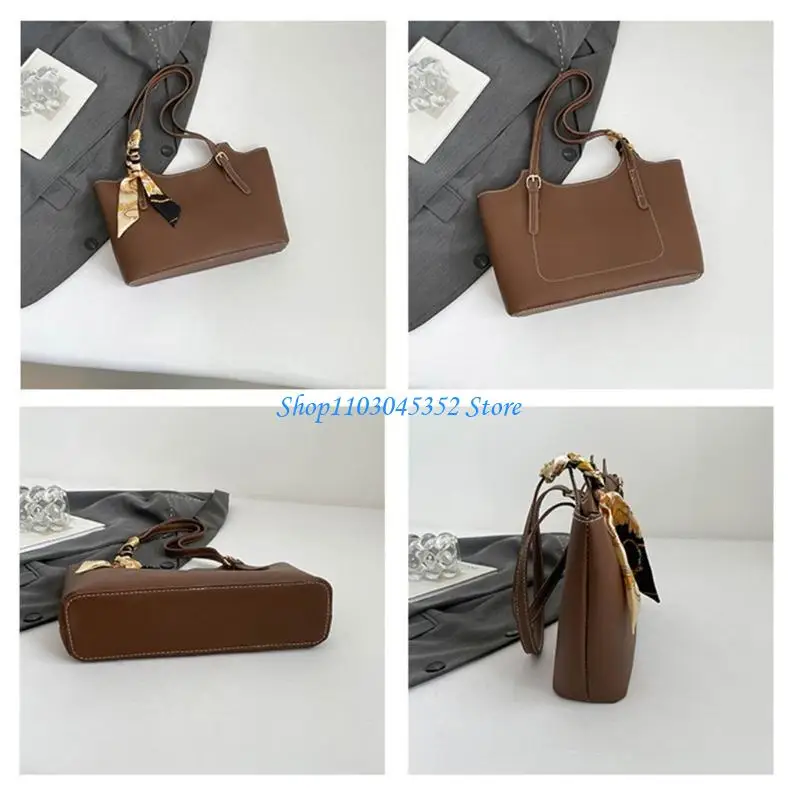 حقيبة جلدية للنساء بمقبض علوي وحقائب كتف وحقائب يد