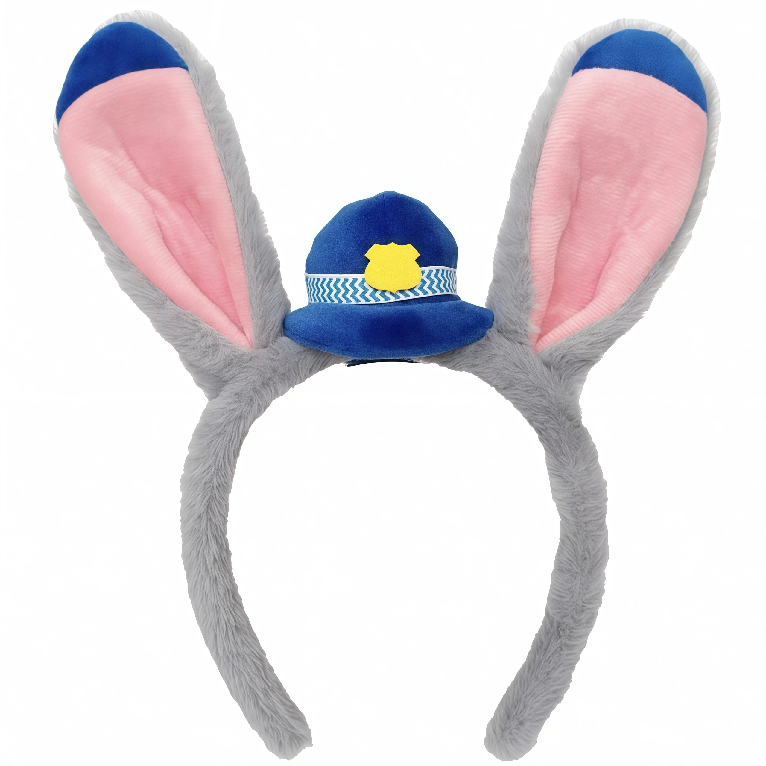Police Officer Judy Headband Cartoon Bunny Ears Hairhoop Girl Halloween Cosplay Party Decoration Headwear Kids Birthday Hairband