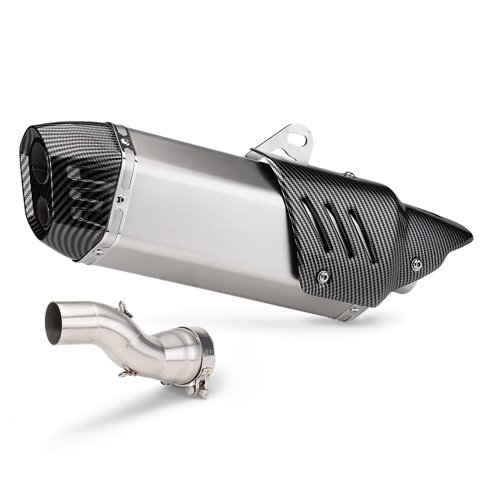 

STLF R1200GS ADV Adventure Slip-on Exhaust Middle Link Pipe Dual Escape Muffler DB Killer Catalyst for R1200GS ADV 2013 2014-201