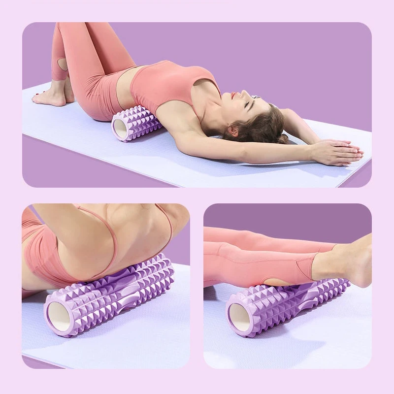 

45cm Yoga foam roller muscle massage Block pilates tools Yoga Column fitness foam roller set gym Yoga Brick exercise equipment